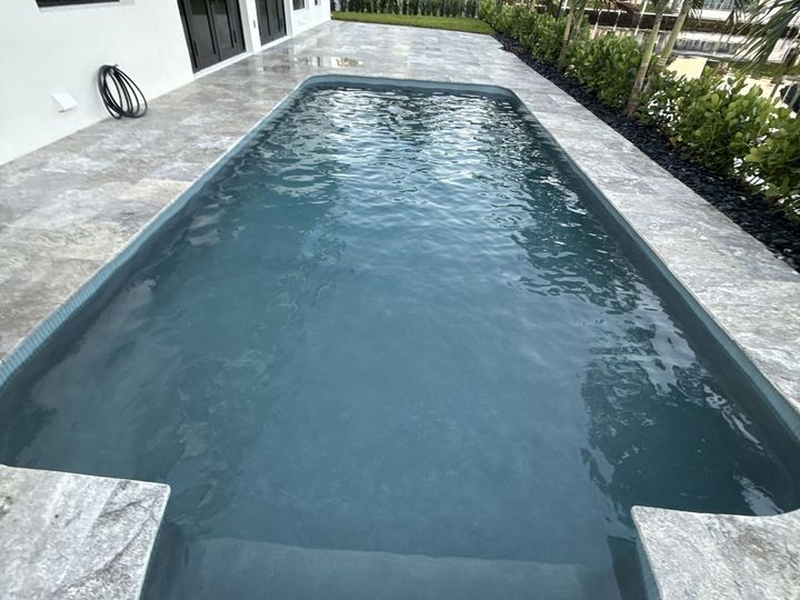 Clear blue pool after a green pool recovery